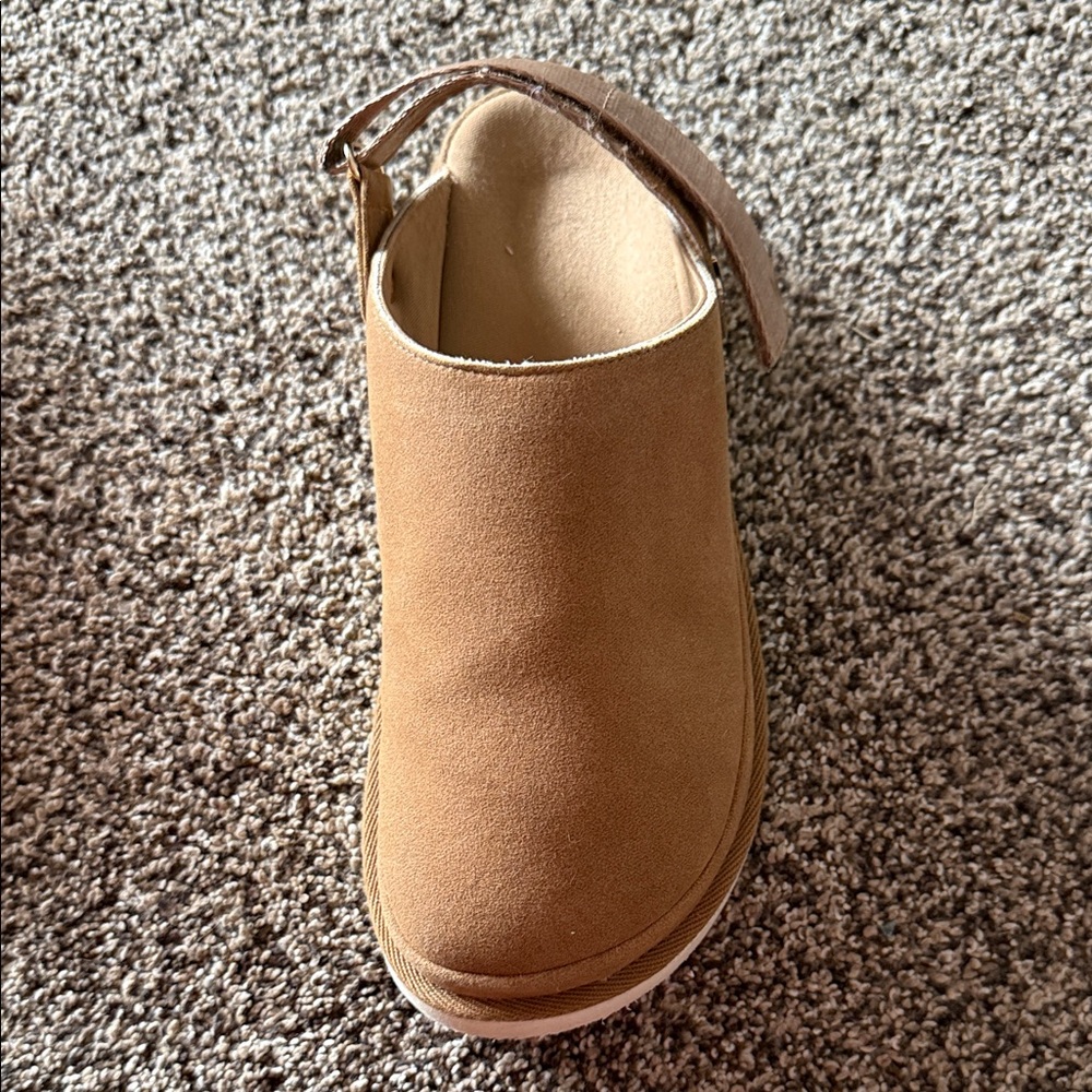 Brown Suede Slip-On Clogs - Picture 5 of 5